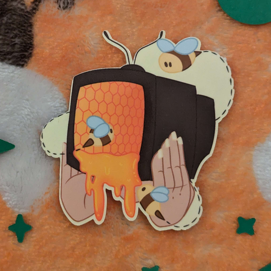 Bee TV Head Sticker