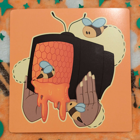 Bee TV Head Print 5.5xx5.5